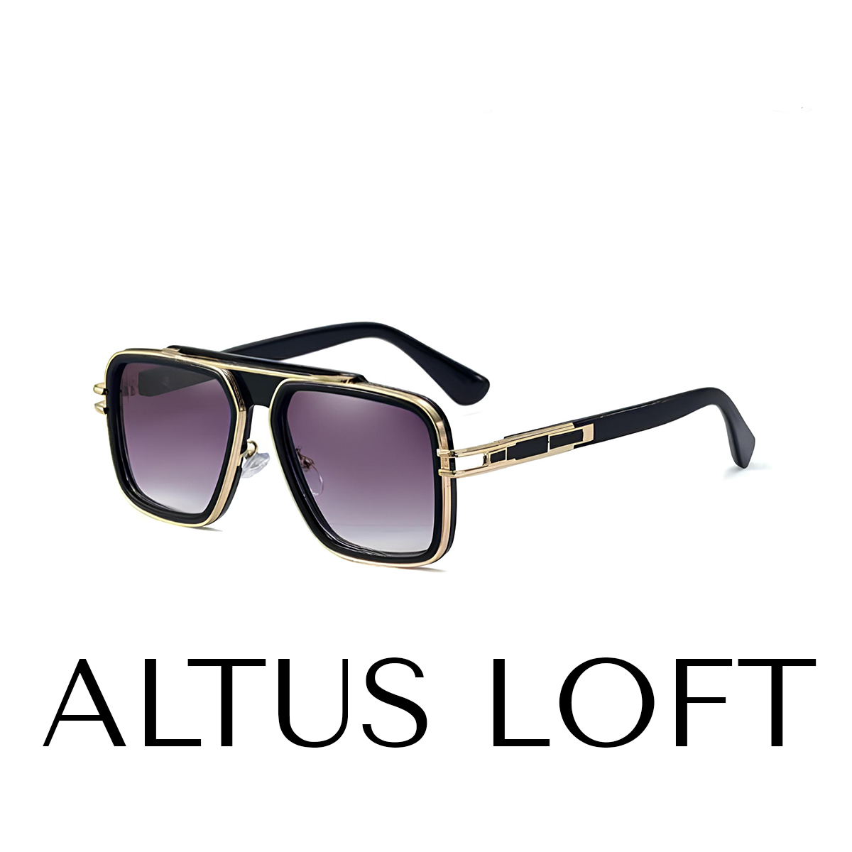 ALTUS Retros - Vintage Square Framed Sunglasses