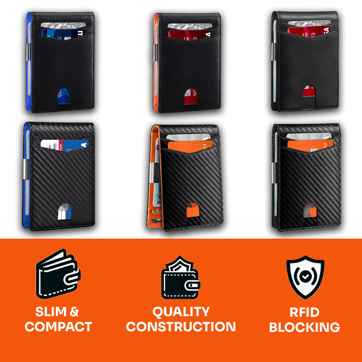 Minimalist Men's Ultra-Thin RFID Blocking Wallet