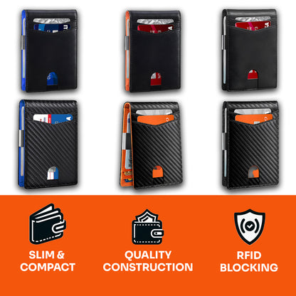 Minimalist Men's Ultra-Thin RFID Blocking Wallet