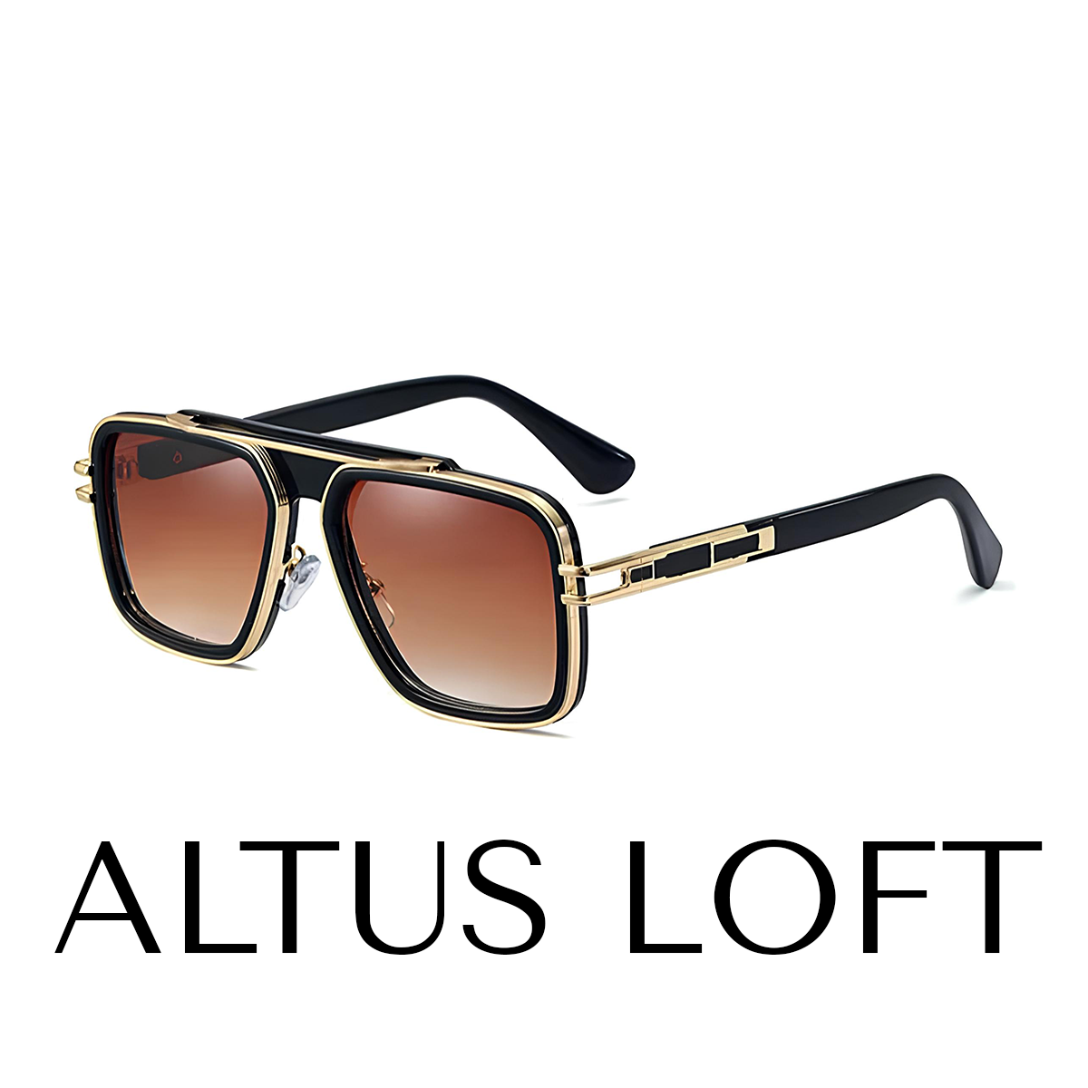ALTUS Retros - Vintage Square Framed Sunglasses