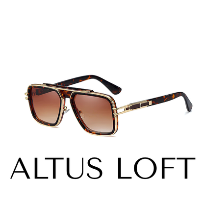 ALTUS Retros - Vintage Square Framed Sunglasses