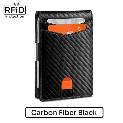 Minimalist Men's Ultra-Thin RFID Blocking Wallet