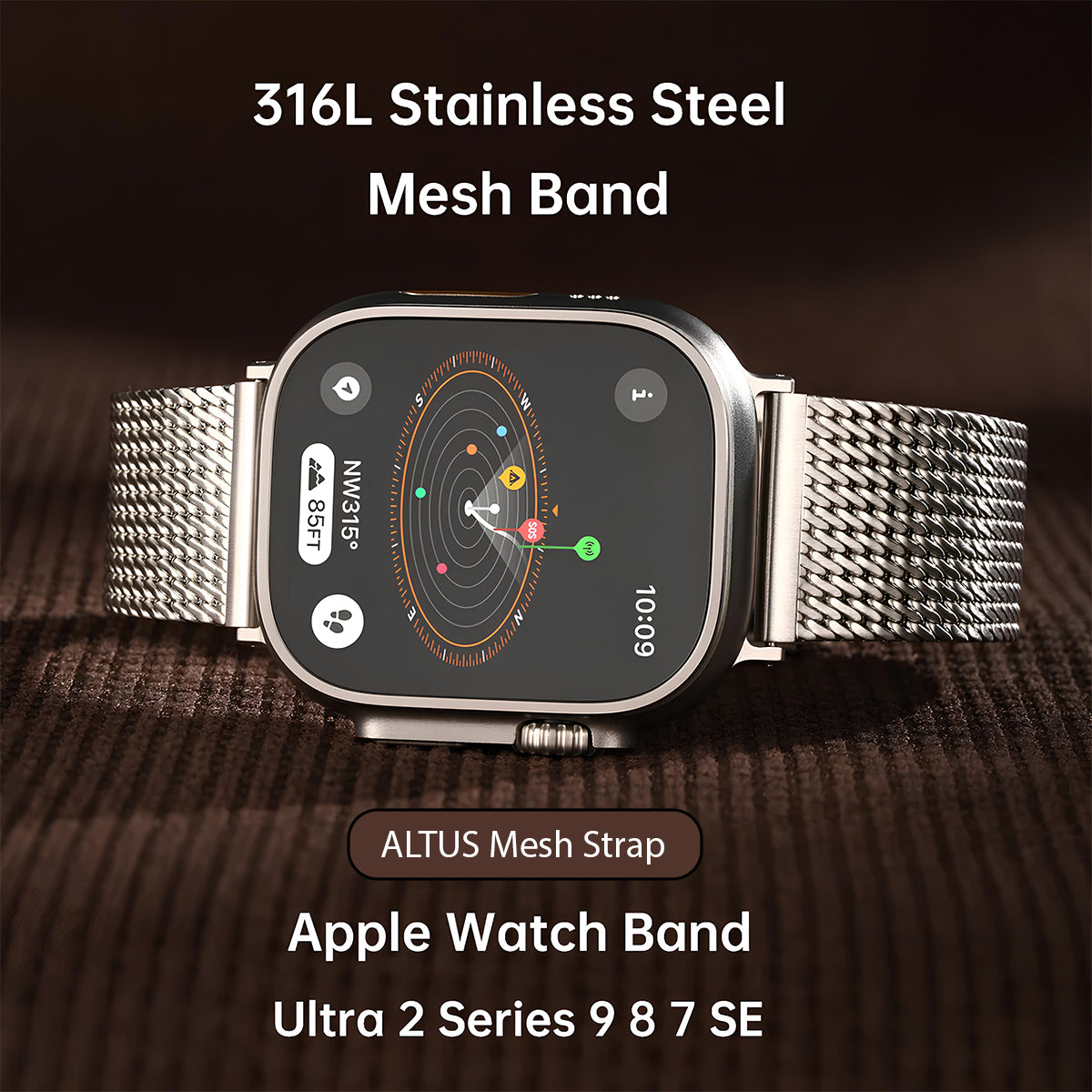 ALTUS Mesh Strap - Steel Mesh Band For Apple Watch