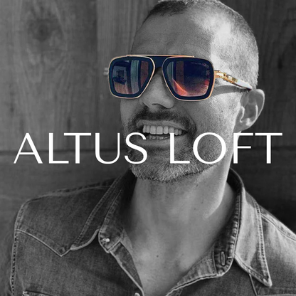ALTUS Retros - Vintage Square Framed Sunglasses