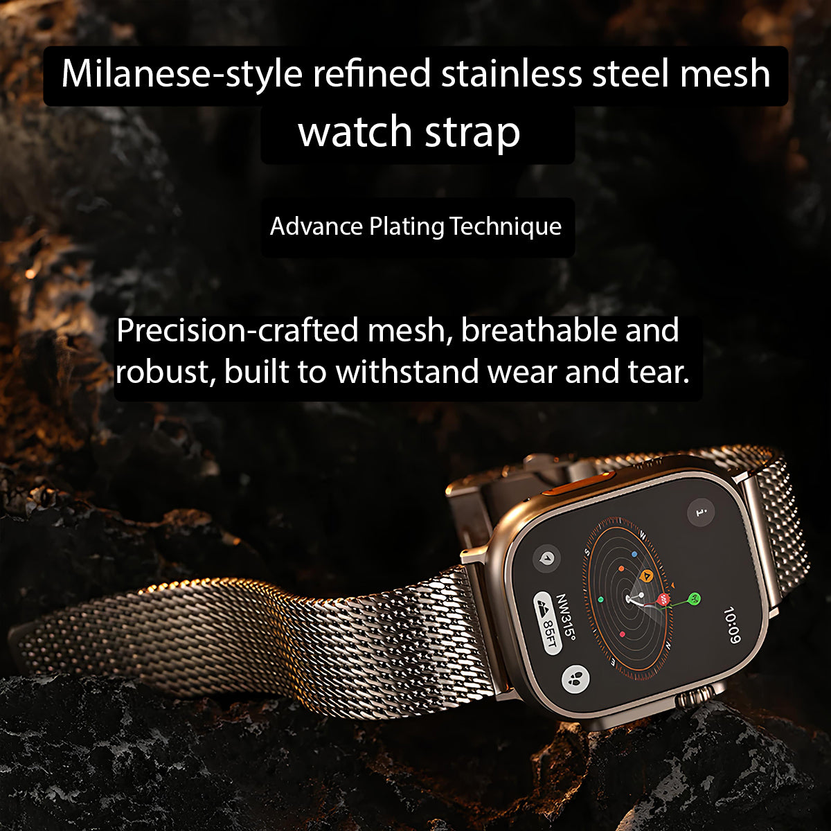 ALTUS Mesh Strap - Steel Mesh Band For Apple Watch