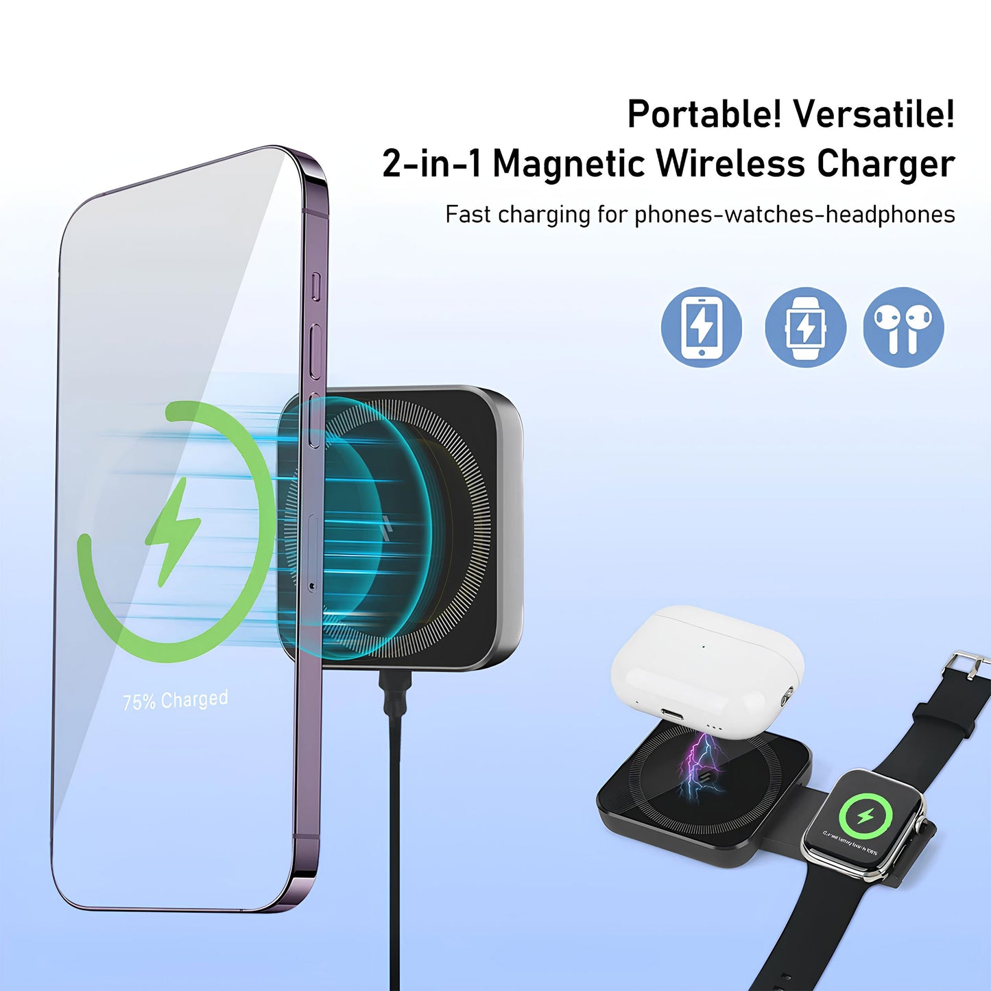 AeroSync Voyage 2-in-1 MagSafe Charging Stand