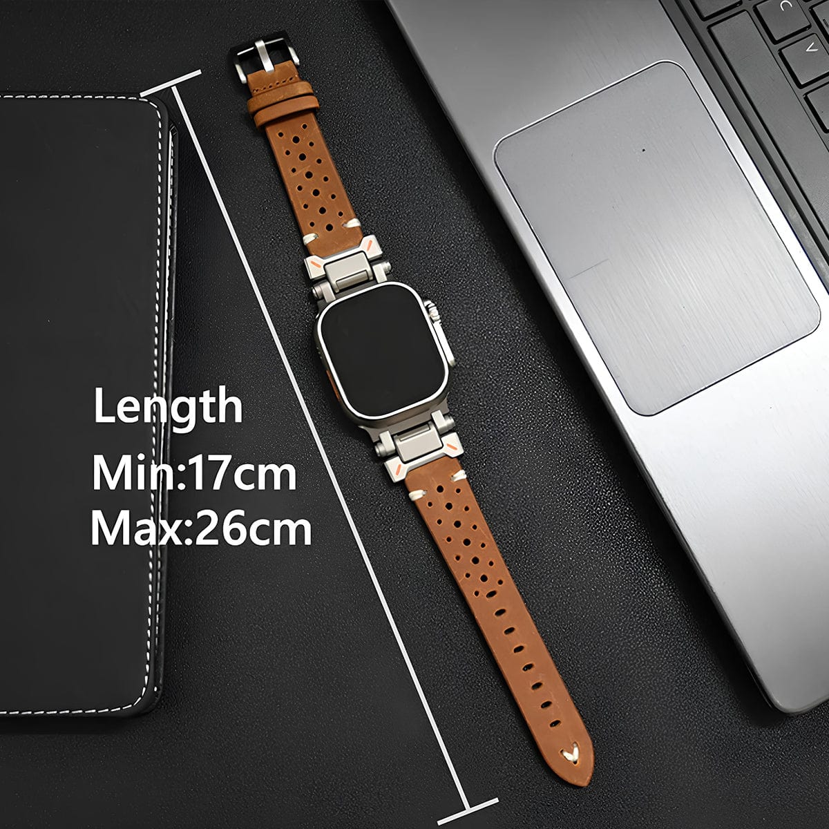 ClassicTouch - Genuine Leather Watchband - ALTUS LOFT - ALTUS LOFT - Brown - Apple Watch 42mm - ClassicTouch - Genuine Leather Watchband - brown-for Apple Watch 42mm